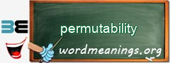 WordMeaning blackboard for permutability